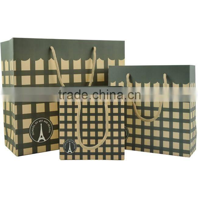 Brown kraft recyclable apparel packaging paper bag