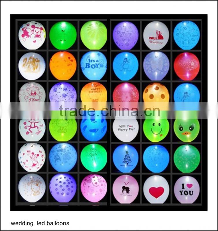 custom printing decoration led lights balloons