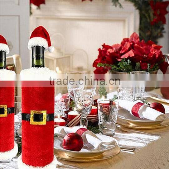 Christmas Decorative Wine Bottle Bag / Table Dinner Christmas Decoration / Christmas Bottle Sets