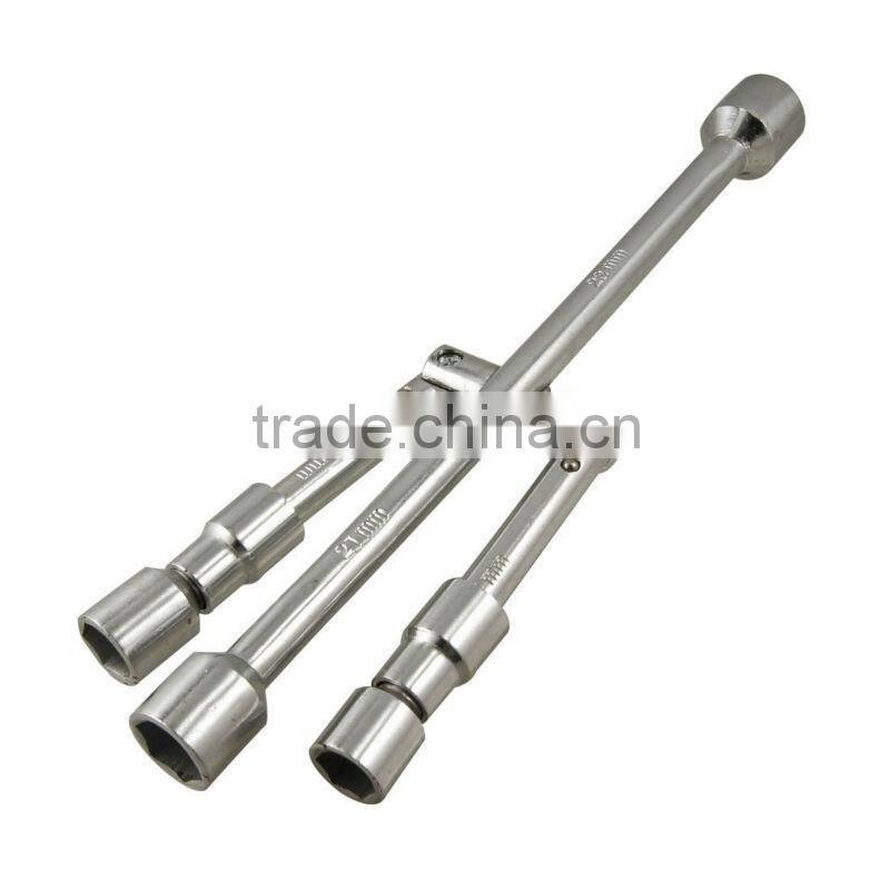 Foldable Cross 17mm 19mm 21mm 23mm Hex Socket Wrench Car Tyre Repair Tool
