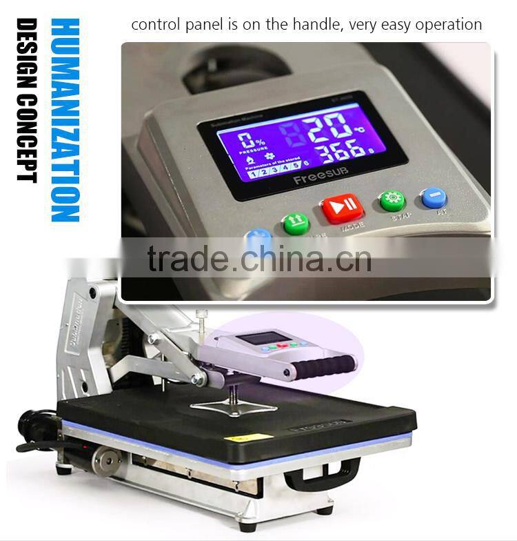 2015 Sunmeta Automatic open digital screen flatbed T-shirt heat press machine