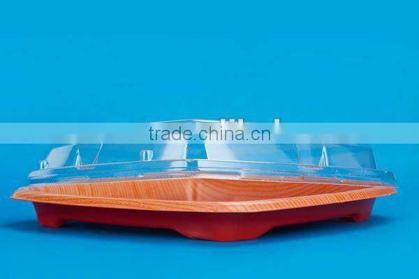 SM1-3123Red Printing Disposable Plastic Tray Blister