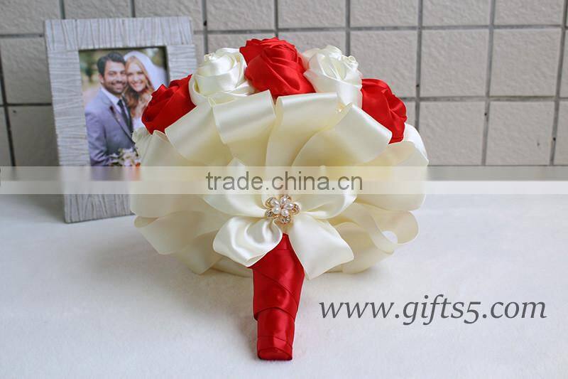 Handmade silk wedding bouquet