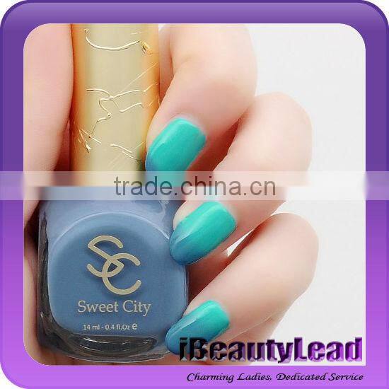 Heat sale color changing nail polish chameleon nail polish with 12 different colors