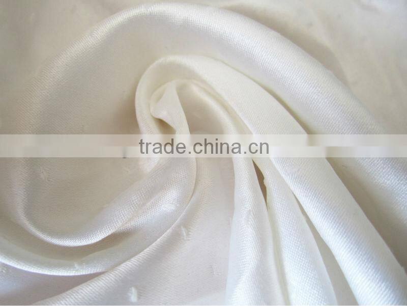 100% polyester jacquard spandex satin fabric for lady dresses