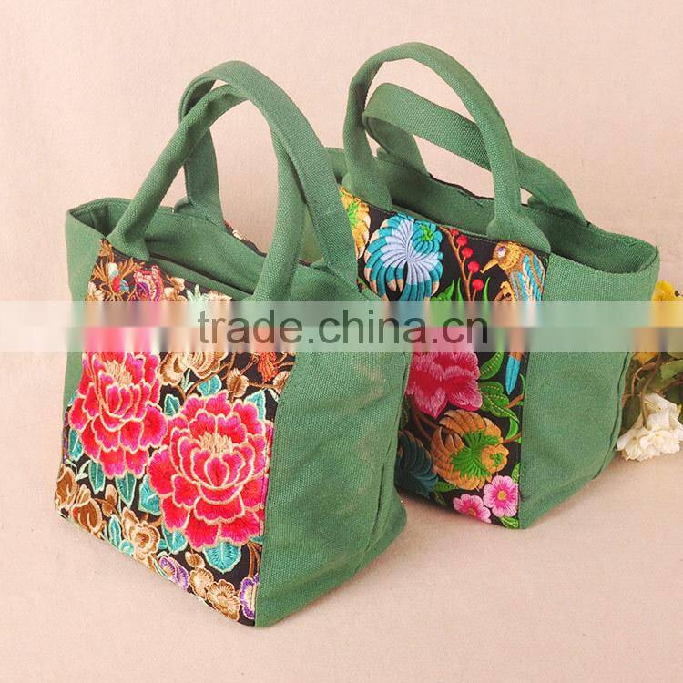 Cheap handbags in green new design China Tribal woman handbags