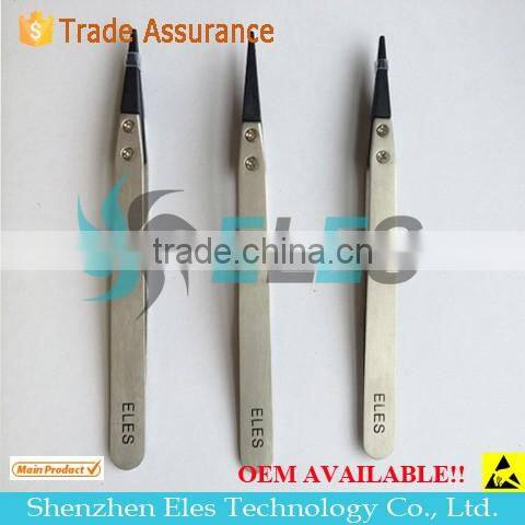 2016 new all stainless steel series anti-static tweezers