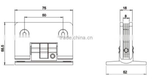 Glass hinge