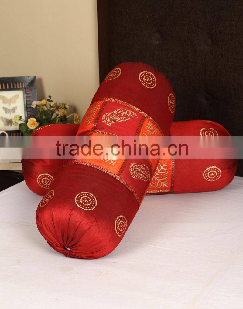 Wholesale Printed Bolster Cover Indian Printed Round Pillow Cover