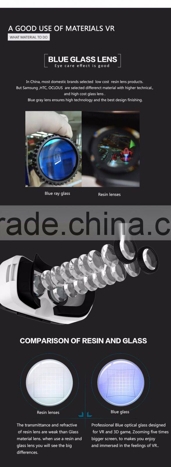 2016 HTOMT VR PARK V3 Portable VR Glasses 3D Virtual Reality Headset VR BOX Google