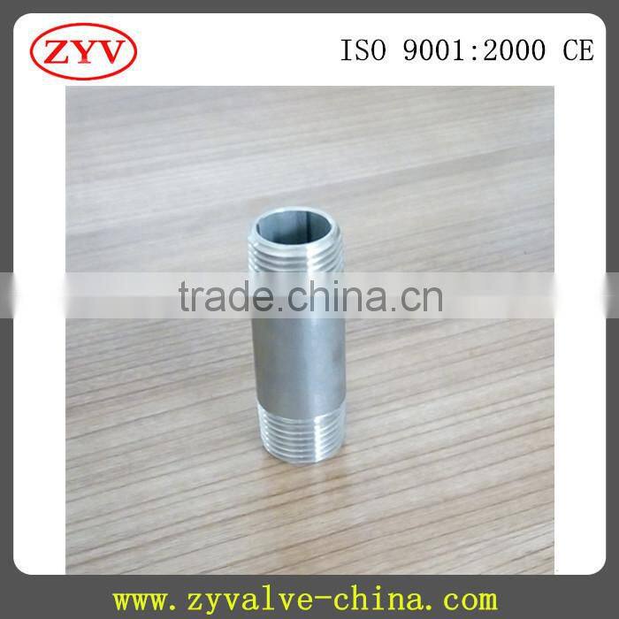 China stainless bspt threaded barrel nipples