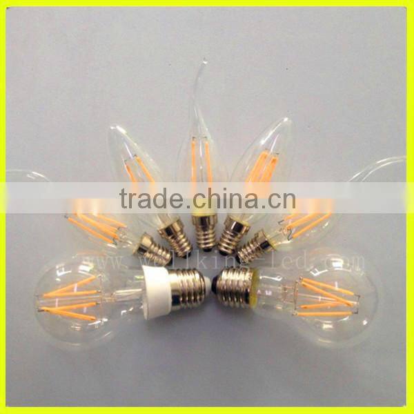 2014 New design 4W LED Filament Flame B35 E12 E14 lamp base
