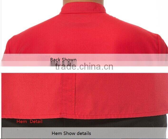 Hotel Chef Kitchen Bar Restaurant Waiter and waitress dark green shirts and black pants Work Uniform