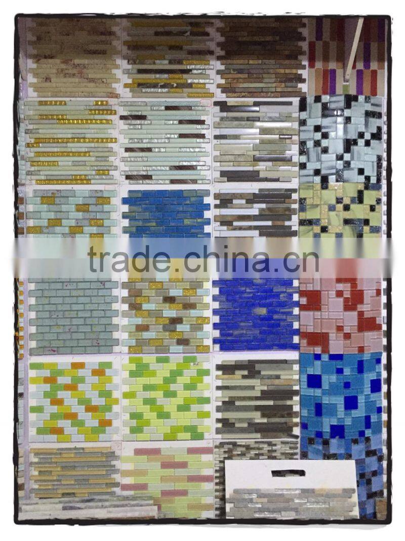 rainbow mosaic tile (crystal glass)