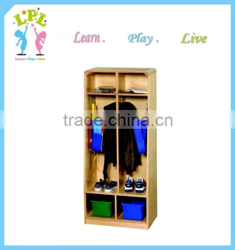Wholesale high quality solid wood kids furniture small wooden wardrobe closet