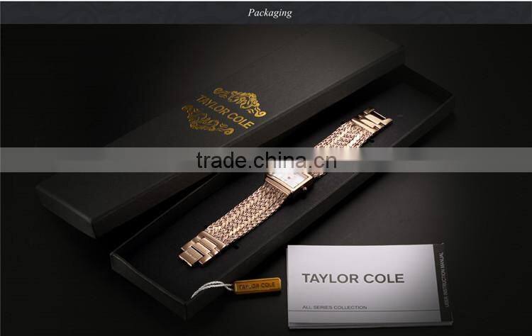 Elegant Rose Gold Brass Tassel Bracelet Quartz Lady Watch