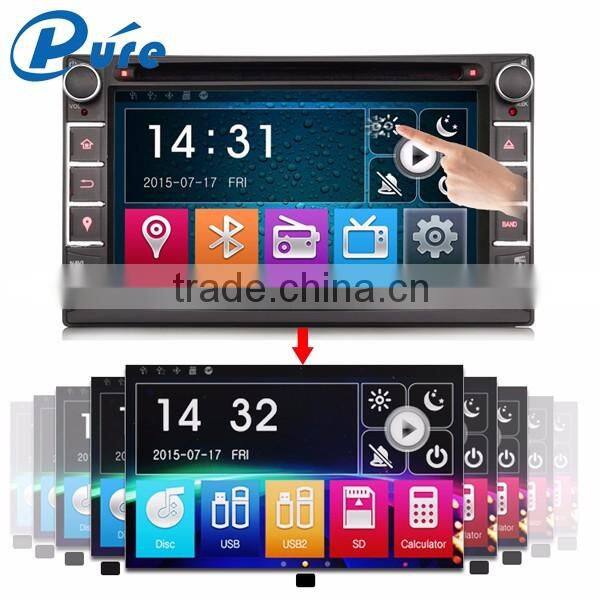 High quality 6.2 inch Touch Screen Double Din Car Stereo with DVD Bluetooth Radio USB SD AUX 2 Din Multimedia System with GPS