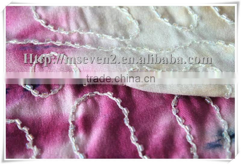 Wholesale Washable upholstery home textile fabric with beads