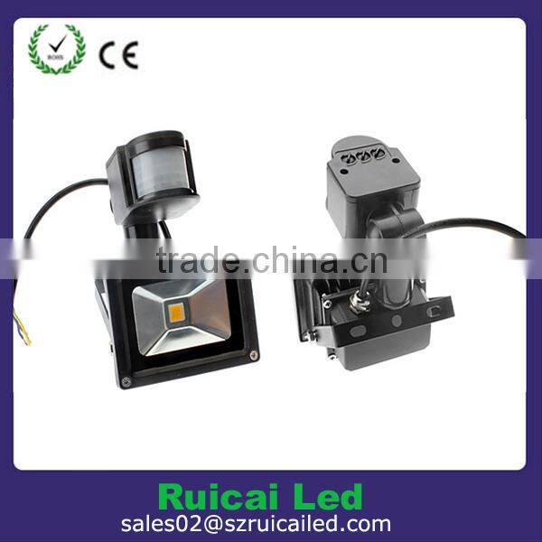 waterproof 20w 10w 30w 50w epistar cob ip65 10w motion sensor led flood light