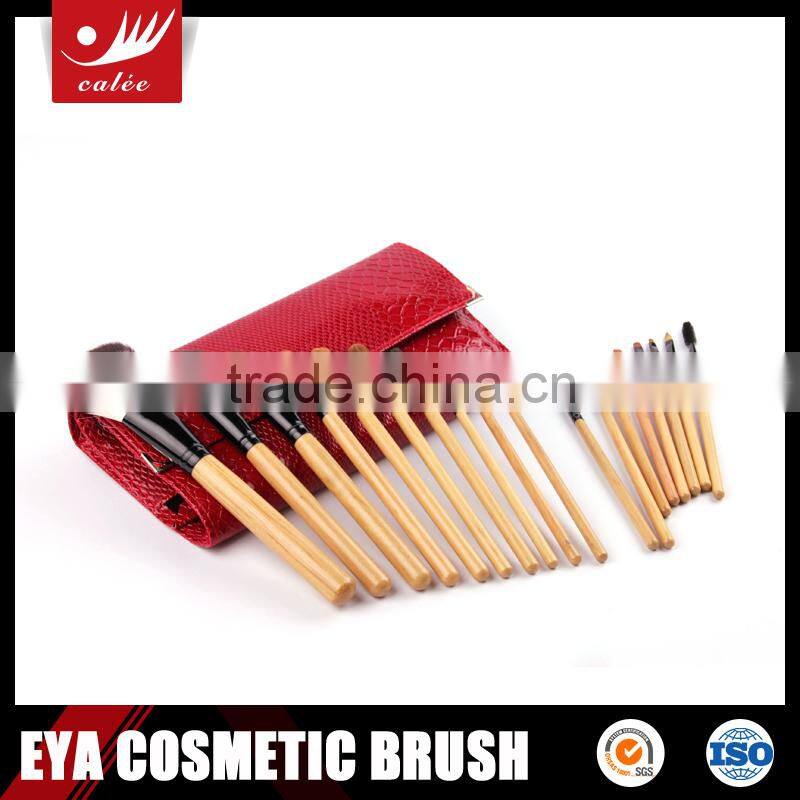 Professional Make up Brushes Set with Real Hair Nylon Hair Wood Handle