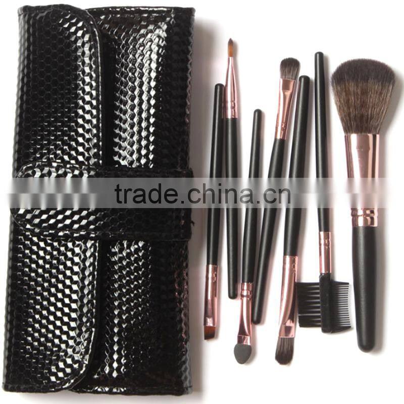 New Arrival 7Pcs Make Up Tools Pincel Maquiagem Superior Soft Cosmetic Makeup Brush Kit with Pouch Bag Case