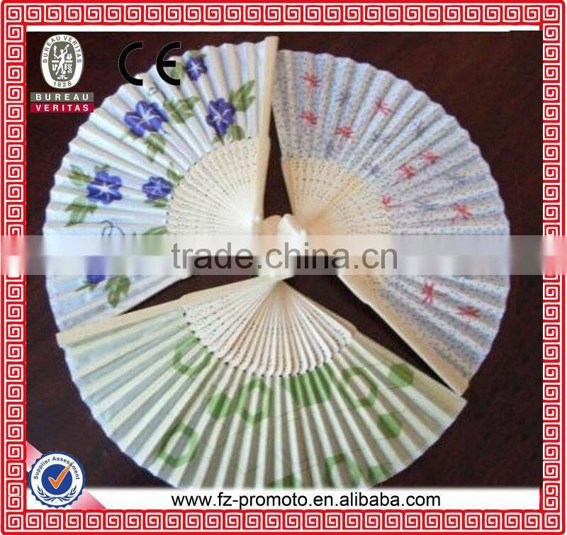 custom printed summer promotion fashion folding fans