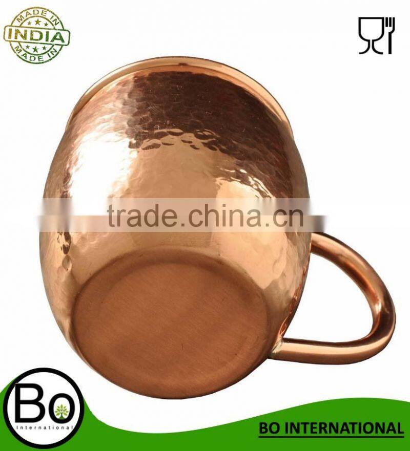 100% Pure Copper Moscow Mules Barrel Hammered Mug