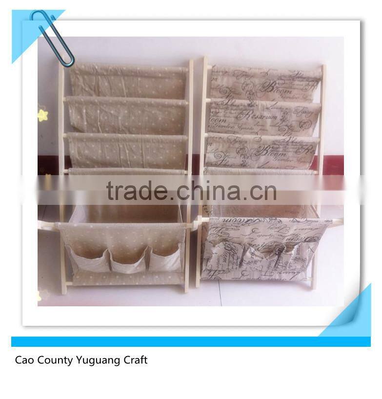 High quality eco-friendly wooden magazine rack for sale