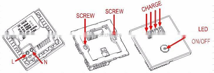 Universal wall socket usb charger with 4 usb power charger