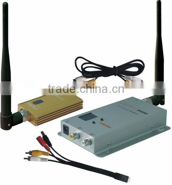 Long Range FPV 1.3 GHz 1500mW 1.2GHz Tx Rx 8 Channels Wireless Audio Video AV CCTV Transmitter Receiver Set