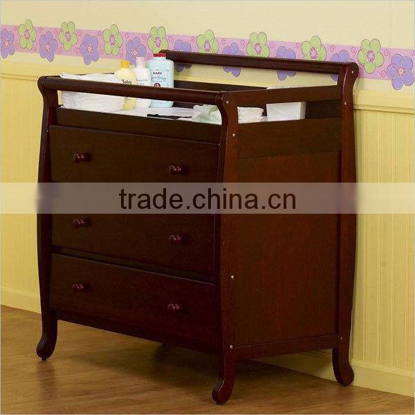 Classical Three Drawers baby change table baby changing table