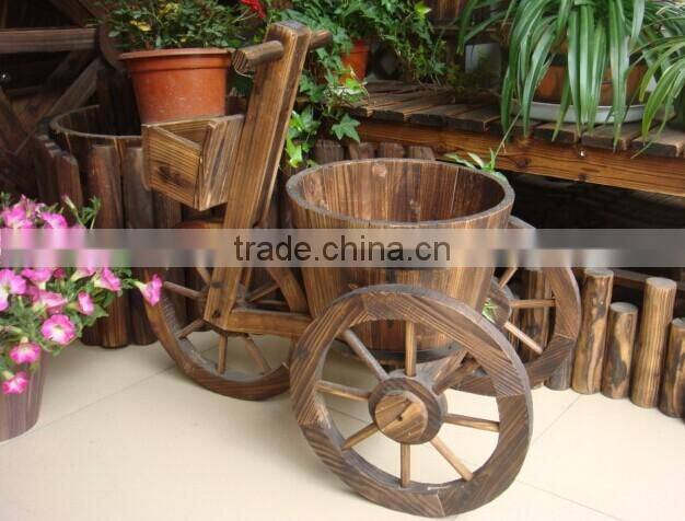 french antique wooden planter