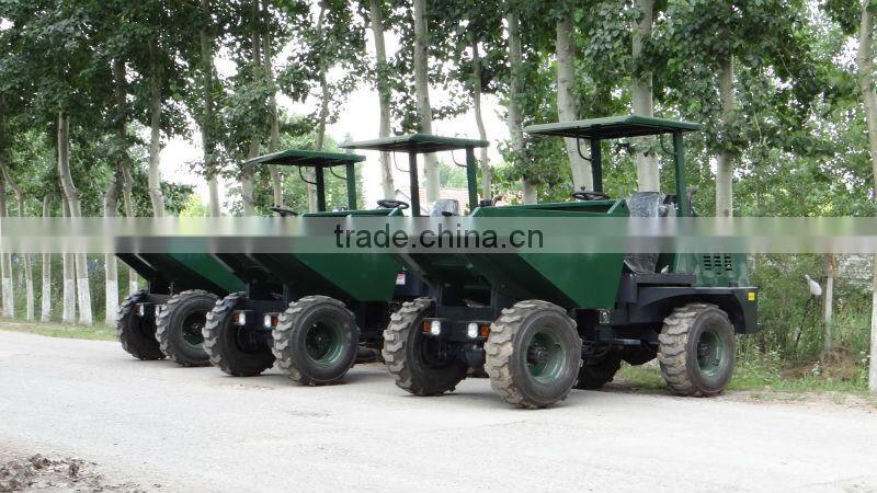Best seller 5000KG Front Loading 4 wheel Mini Site Dumper