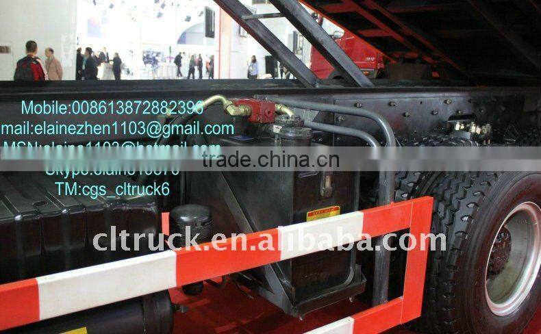 Dayun tri-axle half-box dump body truck for sale