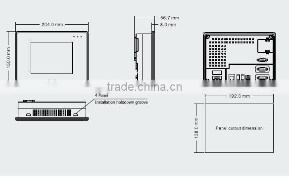 MT5323T-MPI 5.7" TFT 640X480 pixels LED USB /Serial port hmi touch screen panel HMI