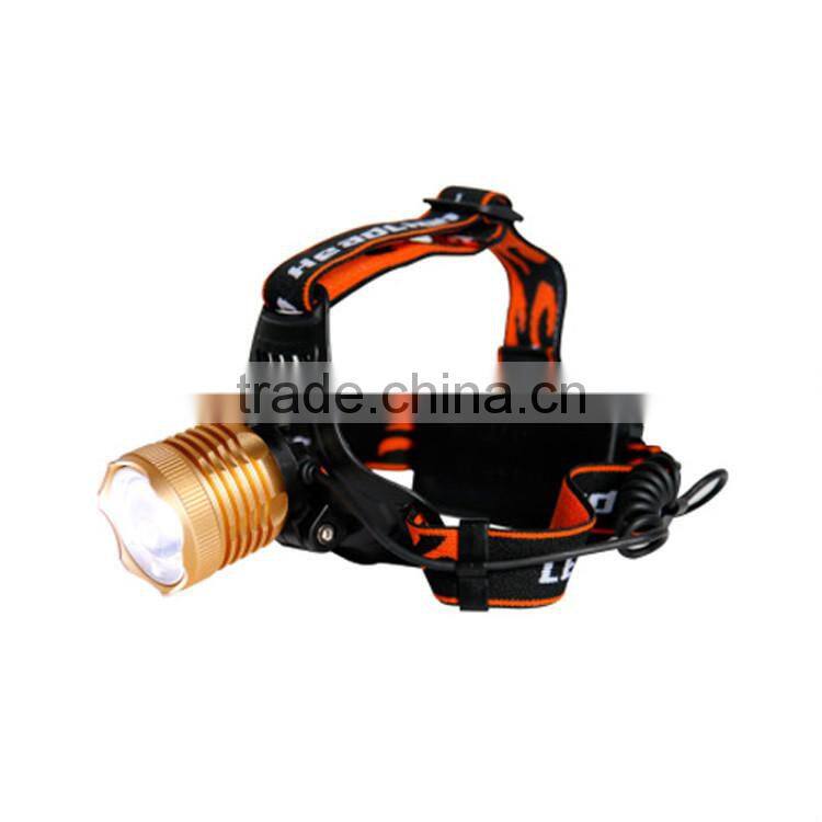 led headlamp 2x18650 rechargeable li-ion battery ultrabright XML-T6 LED headlamp