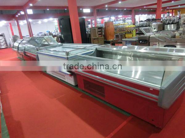 High quality top open class door freeaer338L Supermarket Glass Door Freezer(ZQR-338)