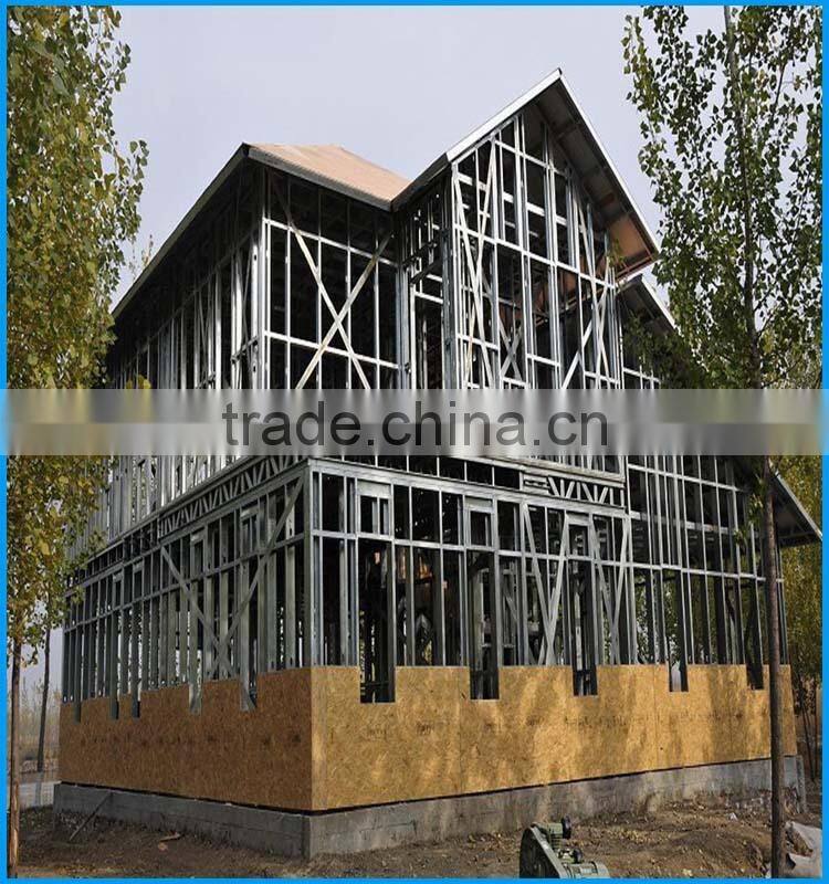 2015 Beautiful Design China Supplier Modern Steel Prefab Duplex Villa