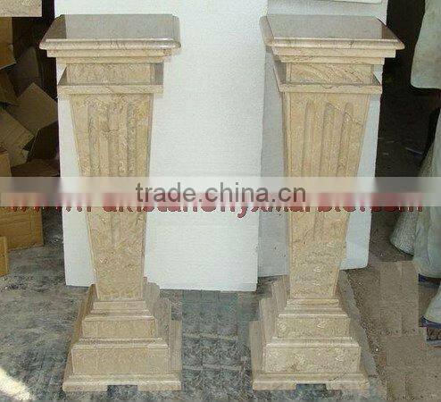 DECORATIVE SAHARA BEIGE MARBLE PEDESTALS