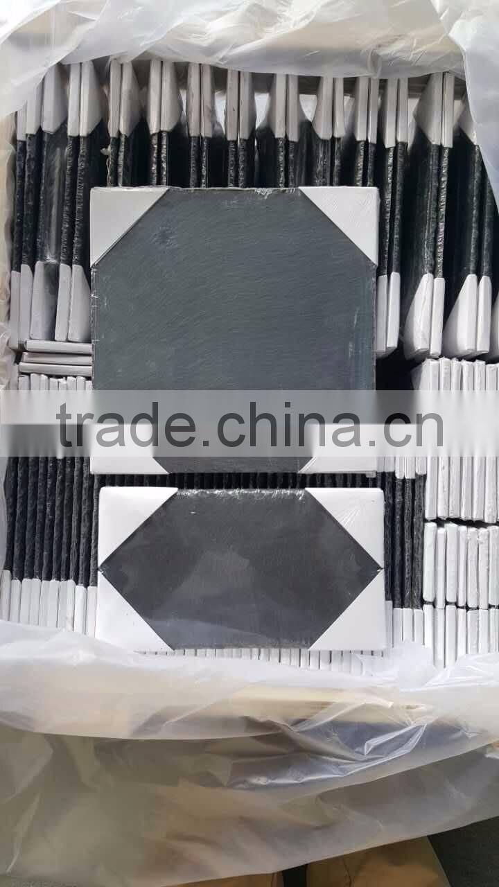 Black slate types dinner plates