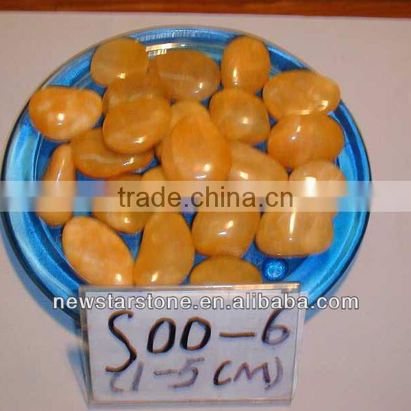 Natural river rock pebble mosaic