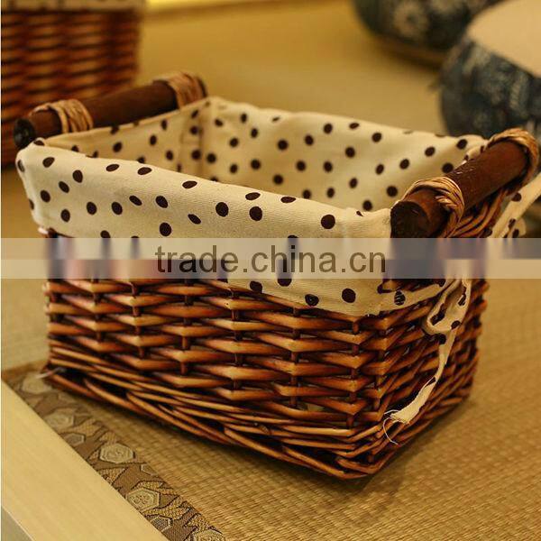 Exqusite slim storage basket wicker/willow basket