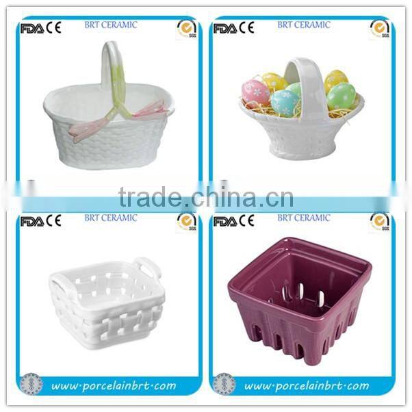 Ceramic colorful candy egg holder Easter Basket