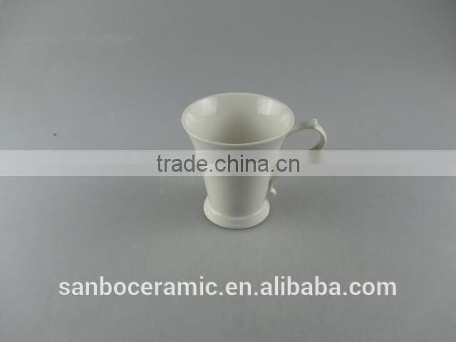 Ceramic plain white coffee cup wholesale