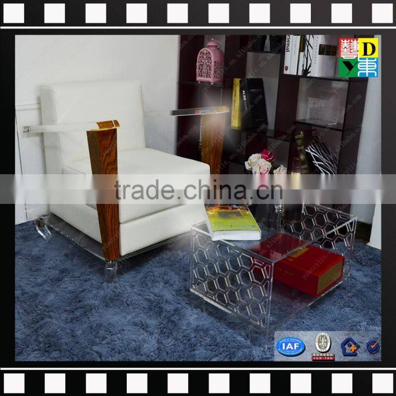Customzied clear acrylic coffee table / PMMA high end coffee tables from china manufacturer