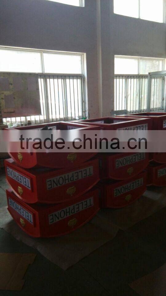 Freestanding metal public antique telephone booth for sale