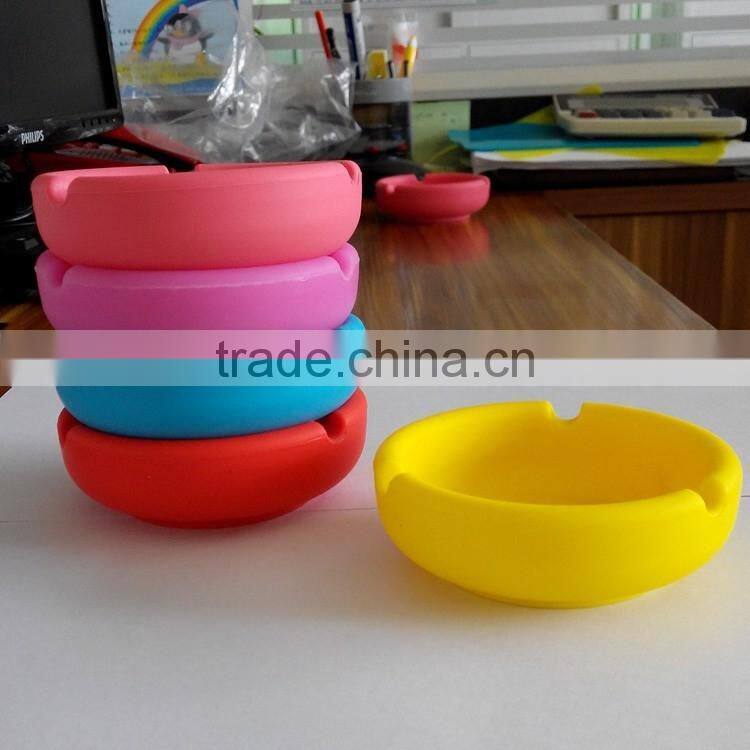 Creative Environmental Heat-Resistant Silicone Ashtray Portable Cigarette Ashtray Round Ash Tray