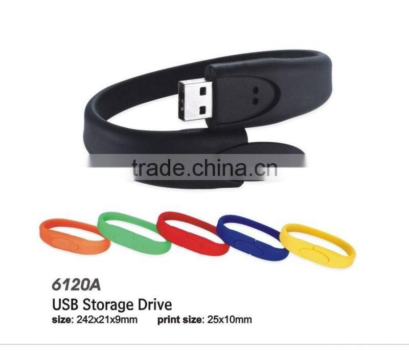 Wholesale silicone bracelet usb flash drive for promotional