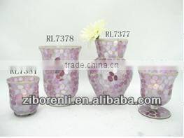 Pink Color Cheap Glass Items Mosaic Vase Centerpiece Wedding Decoration Vase