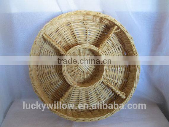 new wicker cutlery tray with compartments